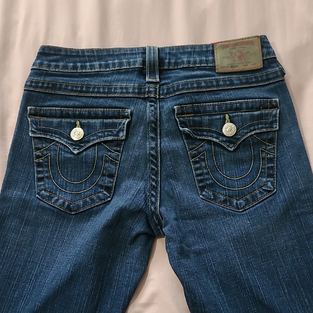 True Religion Becky Blue Boot Cut Jeans  28 / 29-Hemmed
